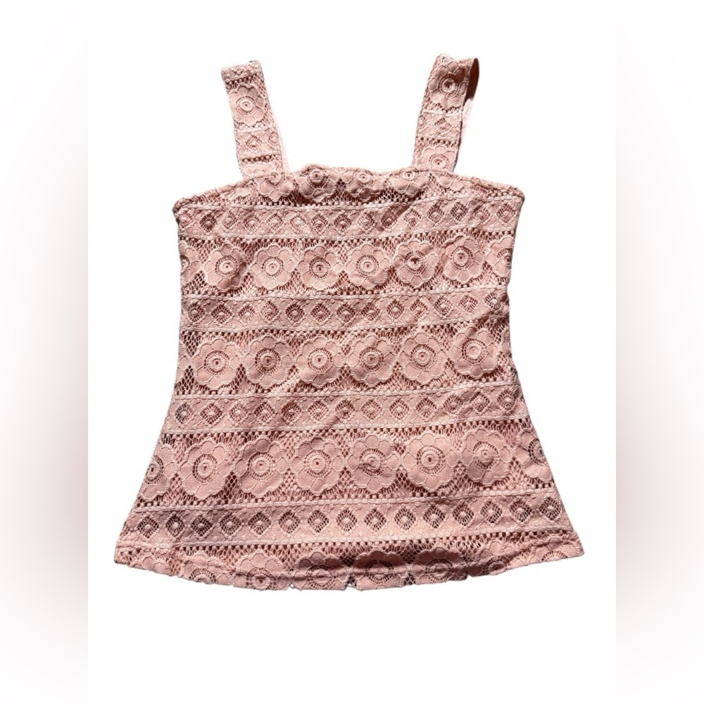 Salmon Y2K Suzy Sheer Top, medium - Picture 2 of 5